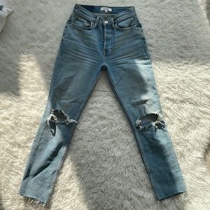 RE/DONE High-Rise Ankle Jeans